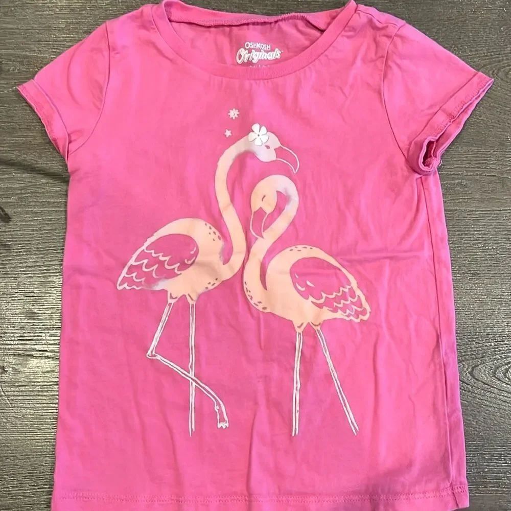 Cute pink flamingo tee